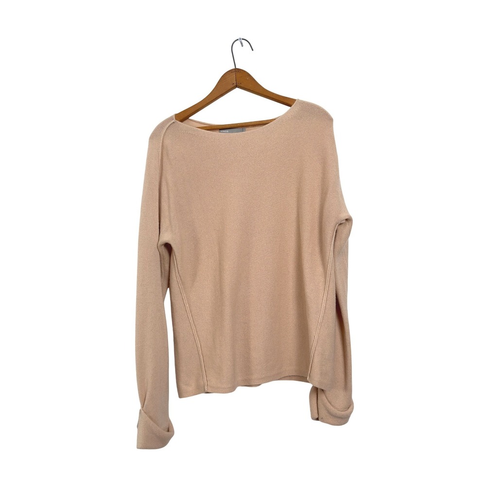 Vince twisted seam wool cashmere pullover praline Wool Cashmere M